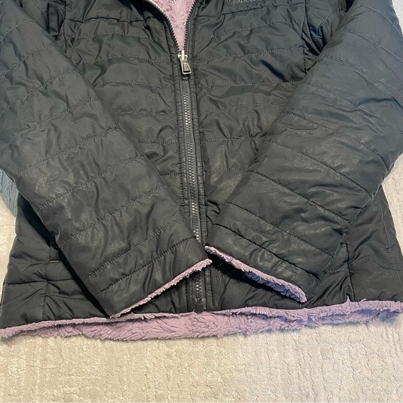 The North Face Girl’s Reversible Mossbud Swirl jacket fleece-puffer jacket M - Picture 5 of 13